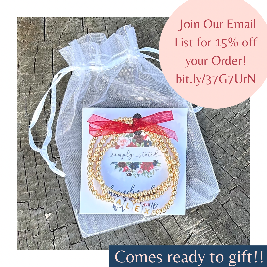 Custom Bubble Letter Necklace - Simply Stated