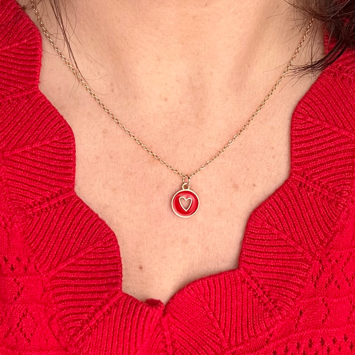 Matching Heart and Lock Mother Daughter Necklace Set - Simply Stated