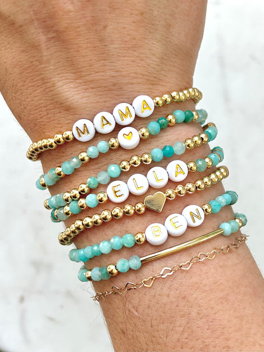 Turquoise Custom Name Bracelets - Simply Stated