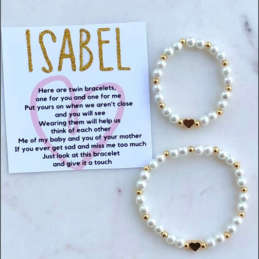 Pearl School Anxiety Matching Bracelet Set - Simply Stated