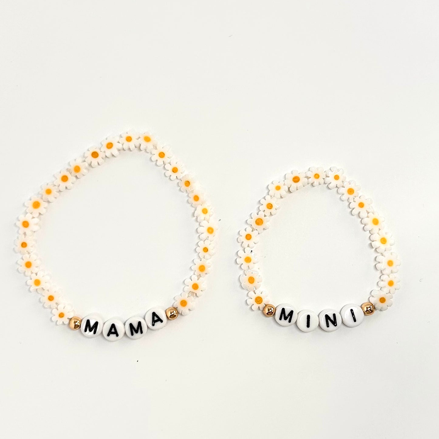 Daisy Mother Daughter Matching Bracelet Set