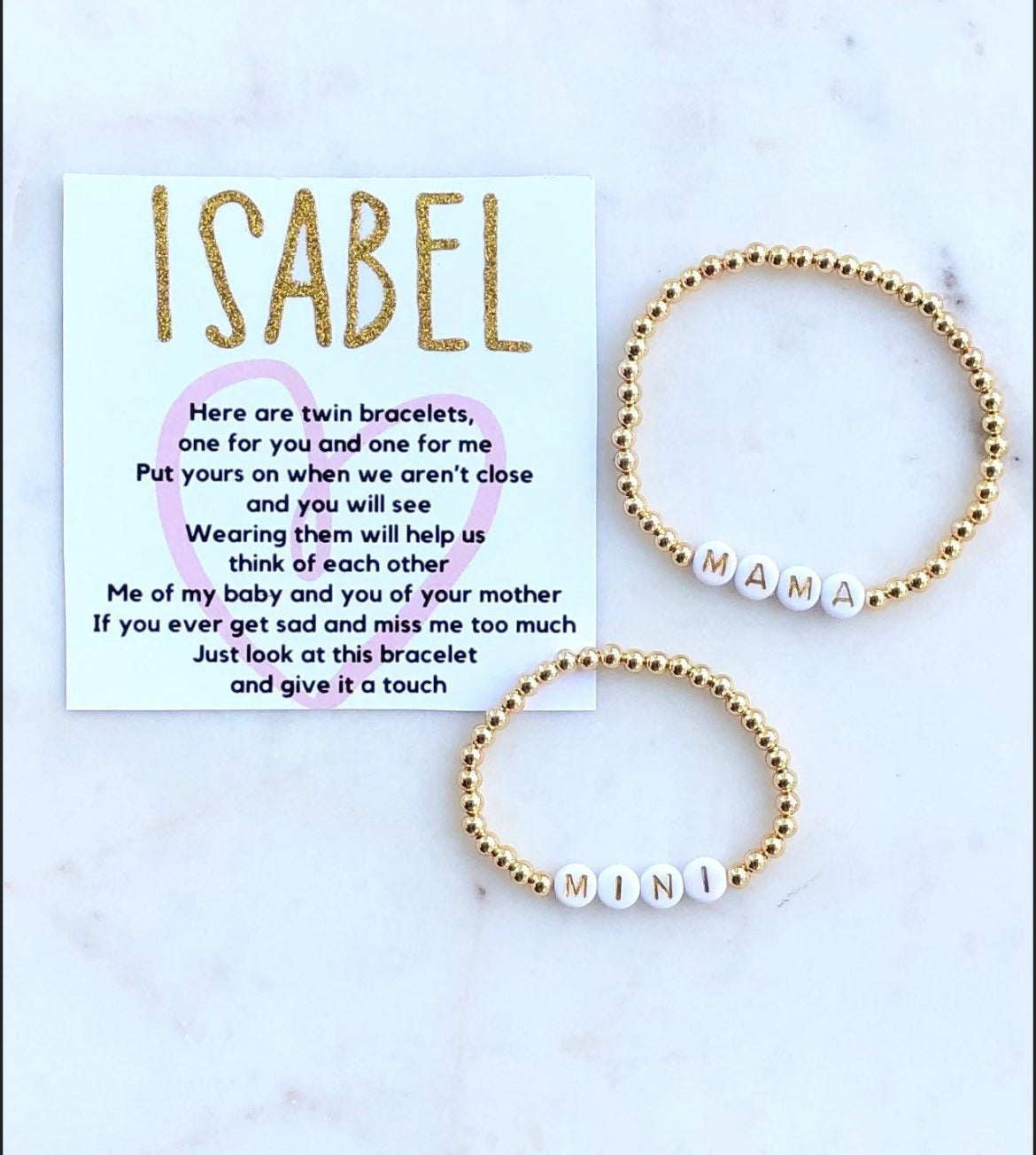 Custom Name School Anxiety Matching Bracelet Set - Simply Stated