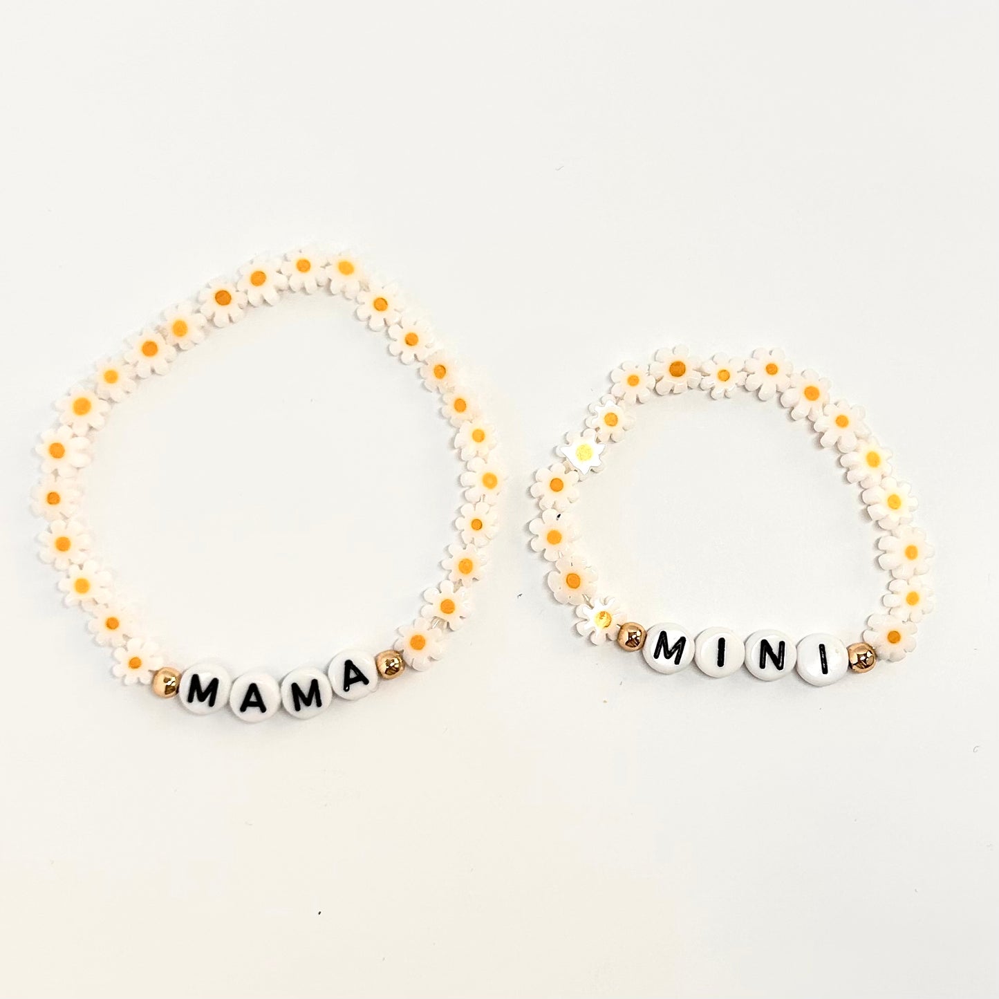 Daisy Mother Daughter Matching Bracelet Set