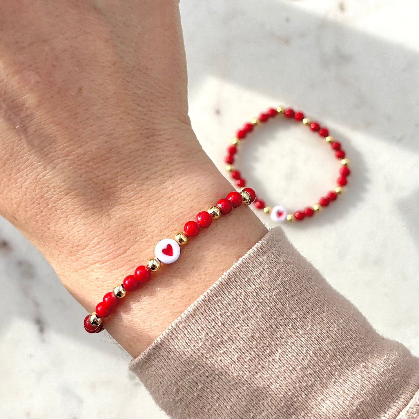 Valentines Day Mother Daughter Matching Bracelet Set - Simply Stated