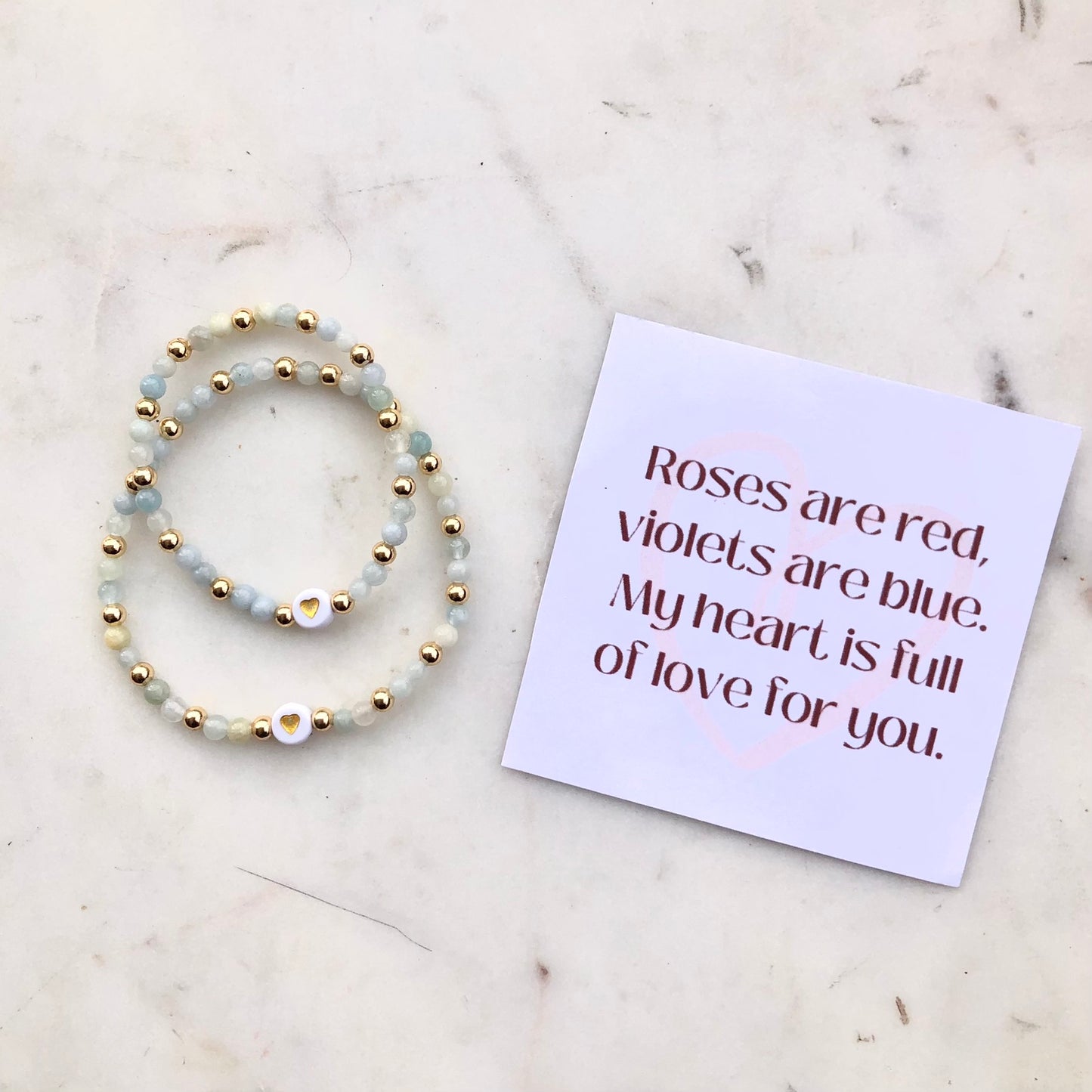 Aquamarine Valentines Day Matching Set - Simply Stated
