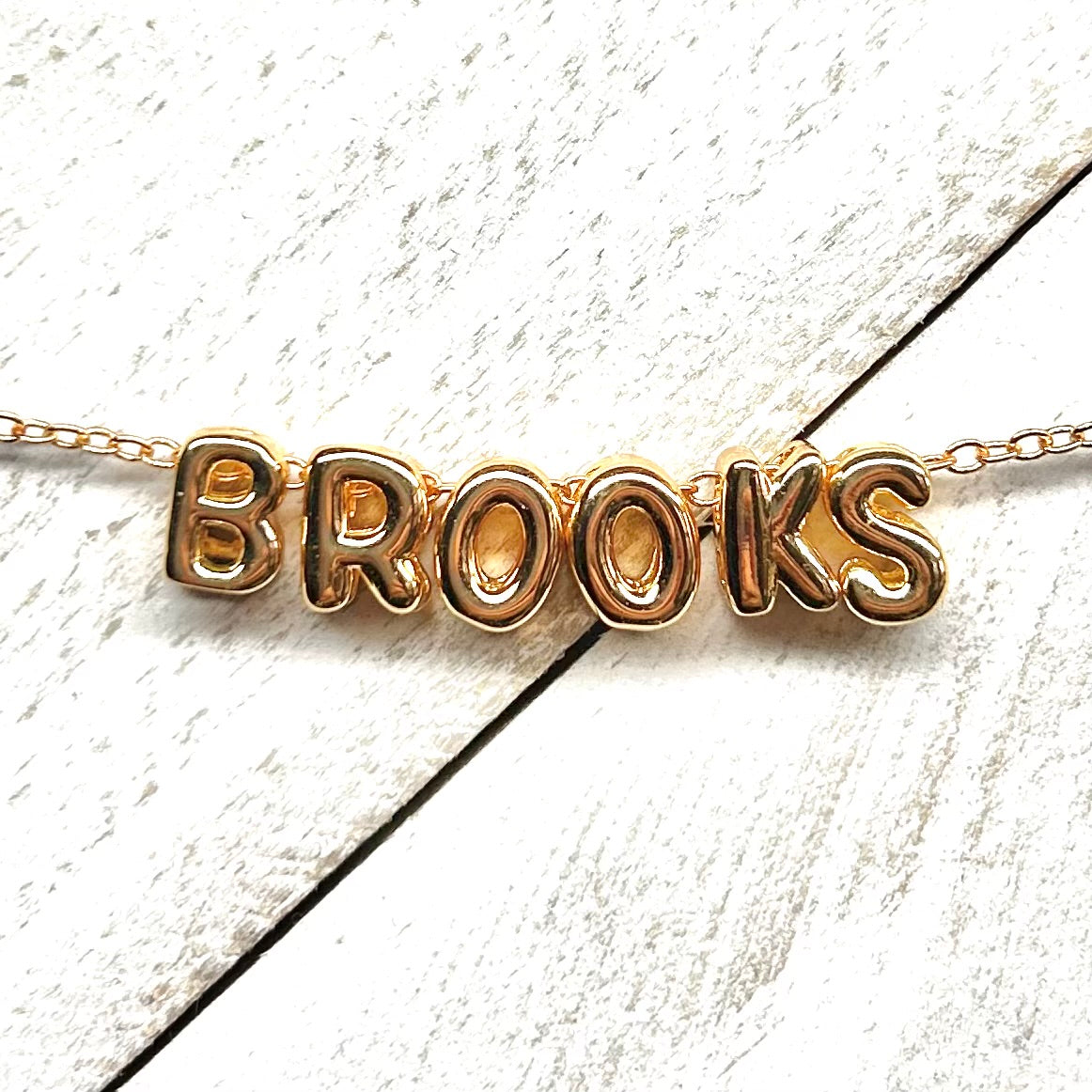 Custom Bubble Letter Necklace - Simply Stated