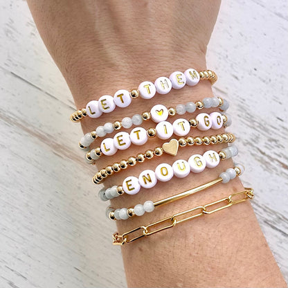 Let Them Custom Word Bracelets