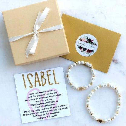Pearl School Anxiety Matching Bracelet Set - Simply Stated