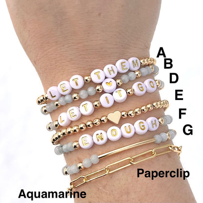 Let Them Custom Word Bracelets