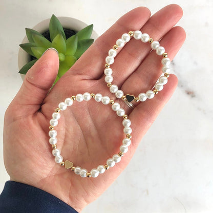 Pearl School Anxiety Matching Bracelet Set - Simply Stated