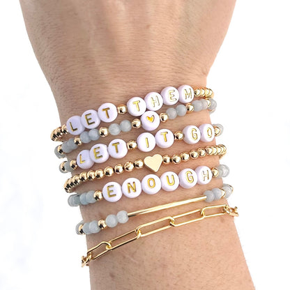Let Them Custom Word Bracelets