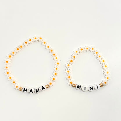 Daisy Mother Daughter Matching Bracelet Set