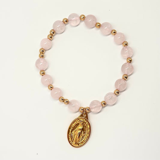 Catholic Gemstone Rosary Bracelet for Women