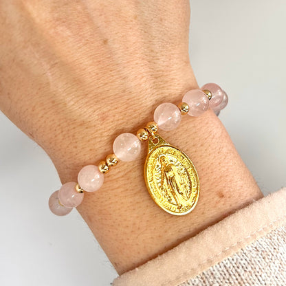 Catholic Gemstone Rosary Bracelet for Women