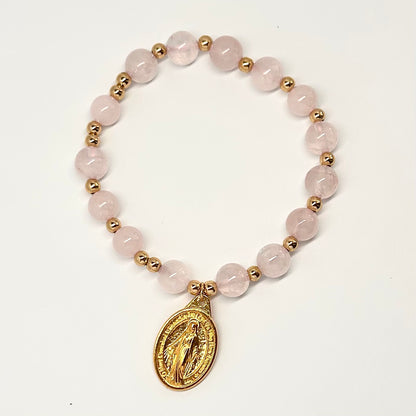 Catholic Gemstone Rosary Bracelet for Women