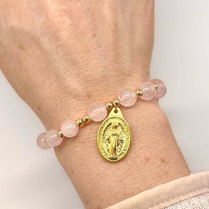 Catholic Gemstone Rosary Bracelet for Women
