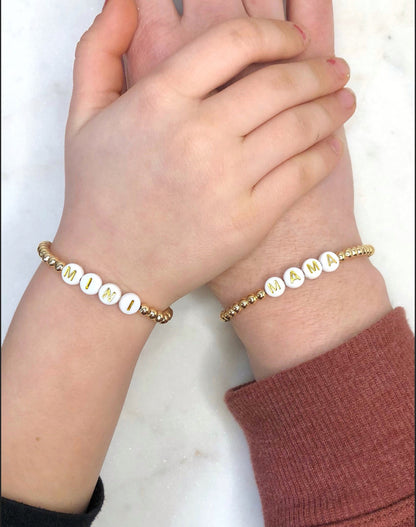 Custom Name School Anxiety Matching Bracelet Set - Simply Stated