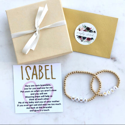 Custom Name School Anxiety Matching Bracelet Set - Simply Stated