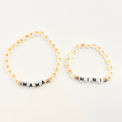 Daisy Mother Daughter Matching Bracelet Set