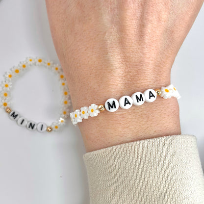 Daisy Mother Daughter Matching Bracelet Set