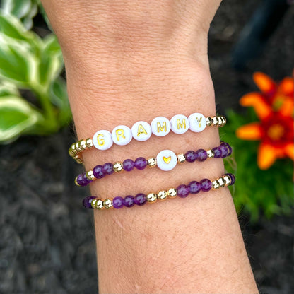 Custom Name Bracelet Stack