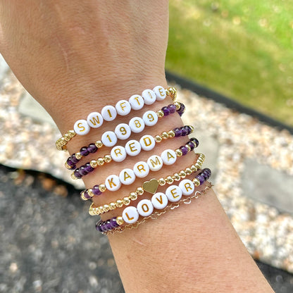 Taylor Swift Friendship Bracelets - Amethyst - Simply Stated