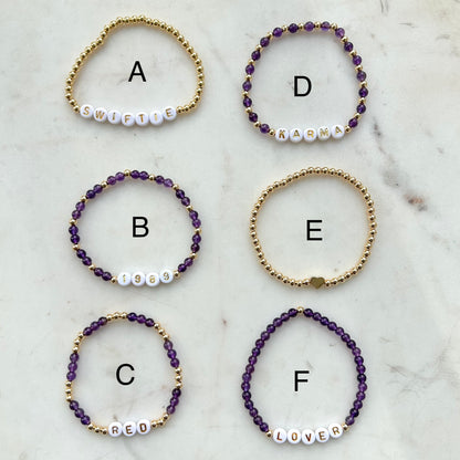 Taylor Swift Friendship Bracelets - Amethyst - Simply Stated