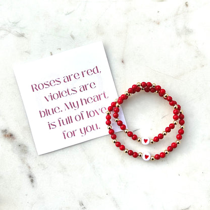 Valentines Day Mother Daughter Matching Bracelet Set - Simply Stated