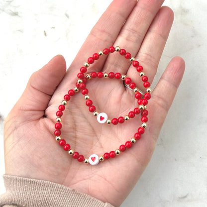 Valentines Day Mother Daughter Matching Bracelet Set - Simply Stated