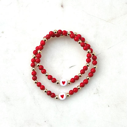 Valentines Day Mother Daughter Matching Bracelet Set - Simply Stated