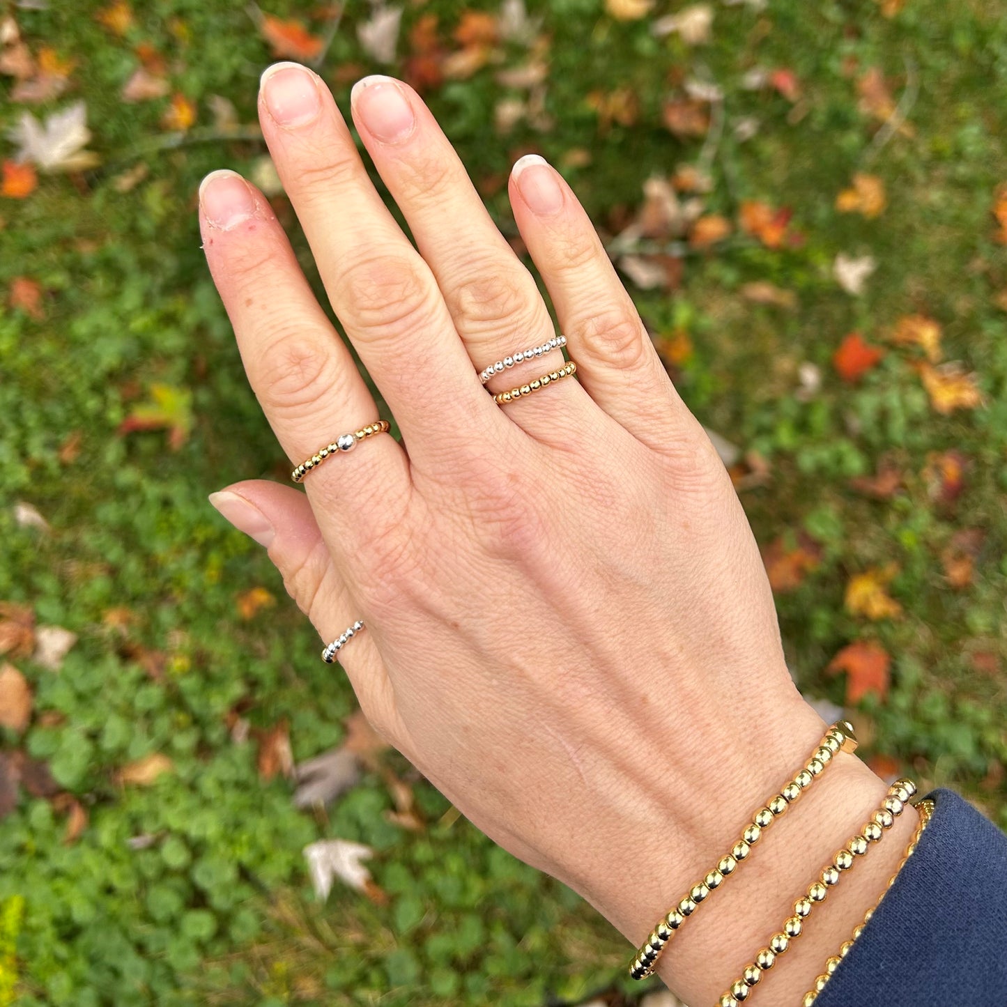 Waterproof Dainty Stacking Rings