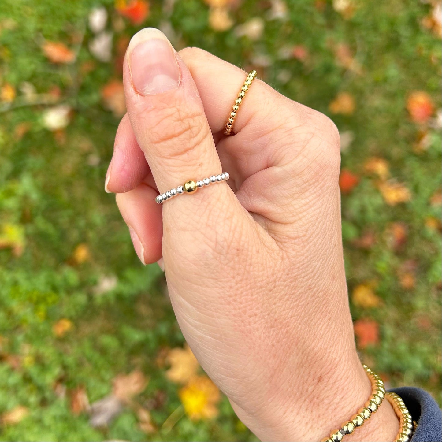 Waterproof Dainty Stacking Rings