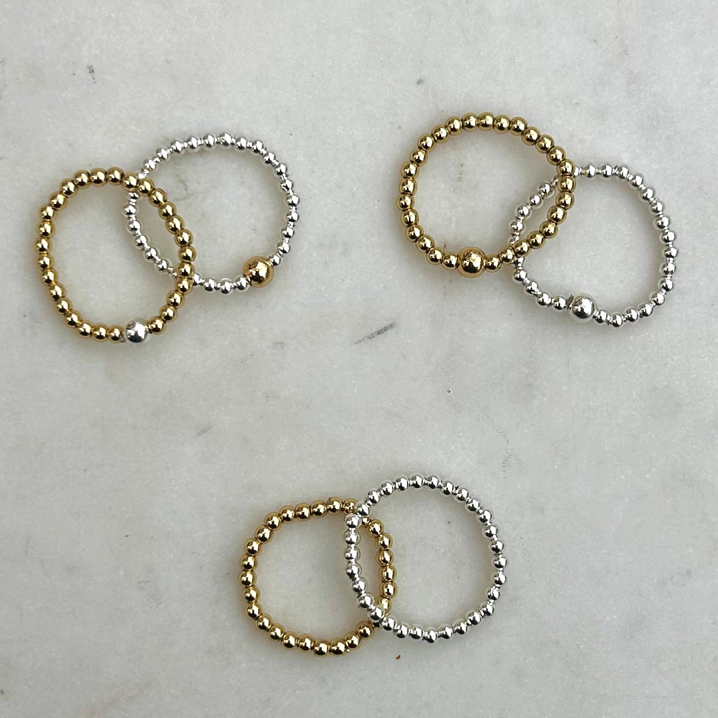 Waterproof Dainty Stacking Rings