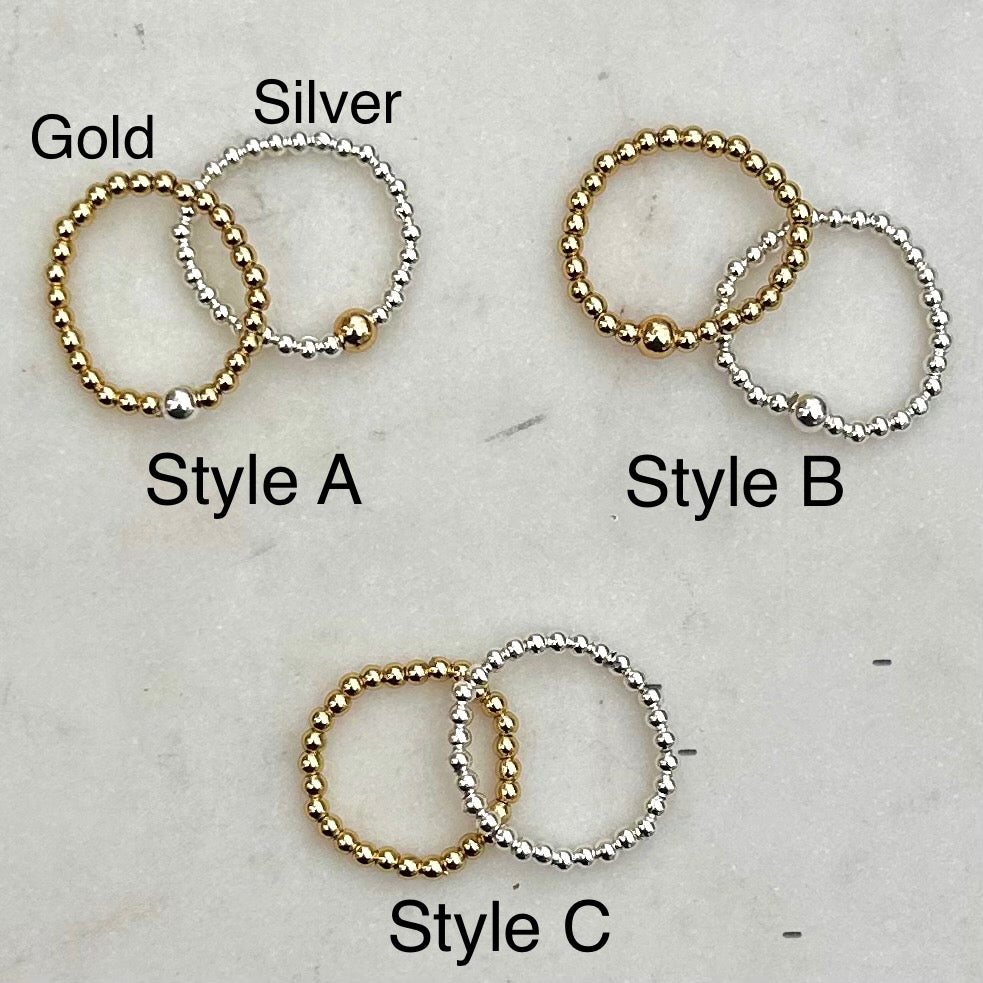 Waterproof Dainty Stacking Rings