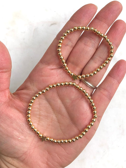 Gold Star Matching Mother Daughter Bracelet Set - Simply Stated