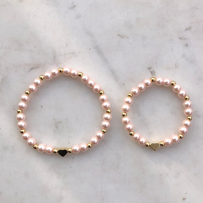 Pearl Mother Daughter Matching Bracelet Set - Simply Stated