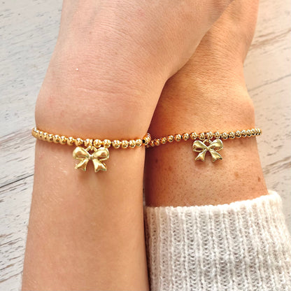 Mother Daughter Gold Bow Bracelet Set - Simply Stated