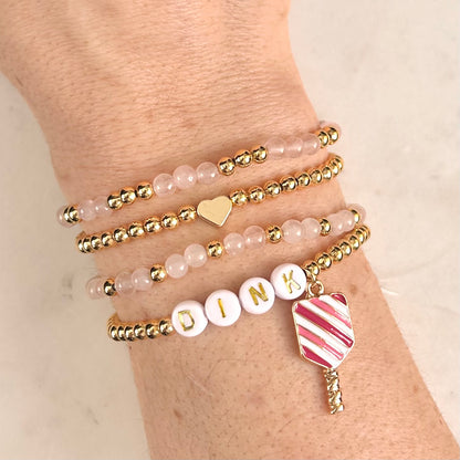 Custom Name Pickleball Bracelet Stack - Simply Stated