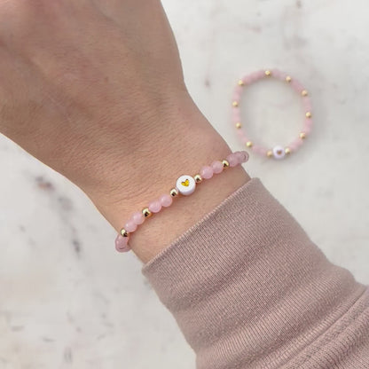 Rose Quartz Valentines Day Matching Set
