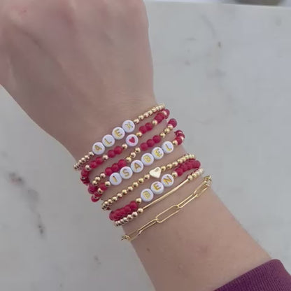 Red Jade Custom Name Bracelets